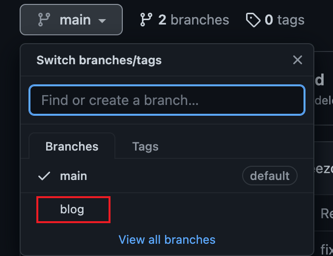 blog分支